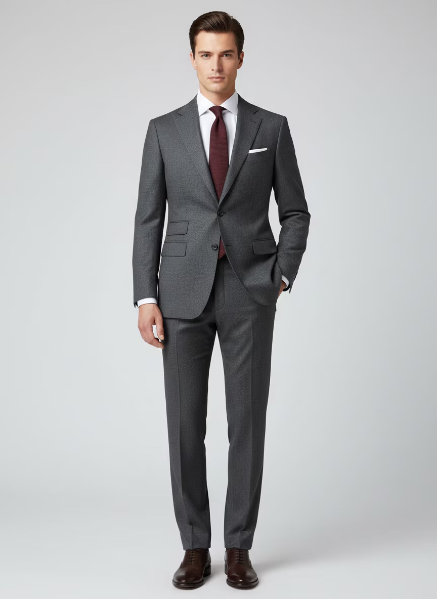 Ejemplo de traje formal permitido para la boda